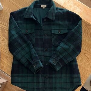 Green and Blue Plaid Shacket